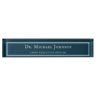 corporate formal Dr PhD graduate any title CEO Nameplate