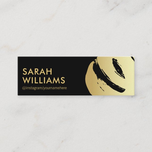 Corporate Gold Brushed Mini Business Card (Front)