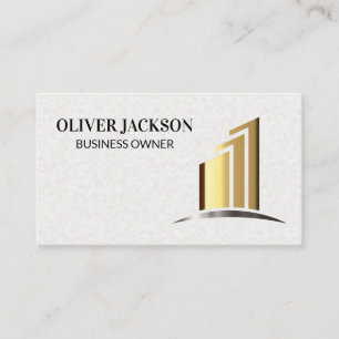 Corporate Gold Pillars   Modern Stylish Business Card