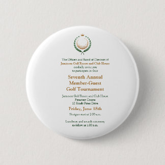 Corporate Golf Tournament Invitation 2 Inch Round Button