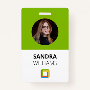 Corporate Green Custom Employee ID Badge