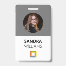 Corporate Grey Custom Employee ID