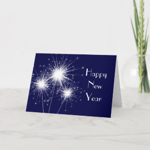 Corporate Happy New Year Card in blue