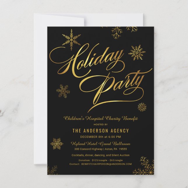 Corporate Holiday Charity Benefit Fundraiser (Front)
