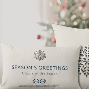 Corporate Holiday Decor Lumbar Pillow