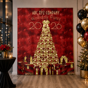 Corporate Holiday Party Photo Backdrop Tapestry