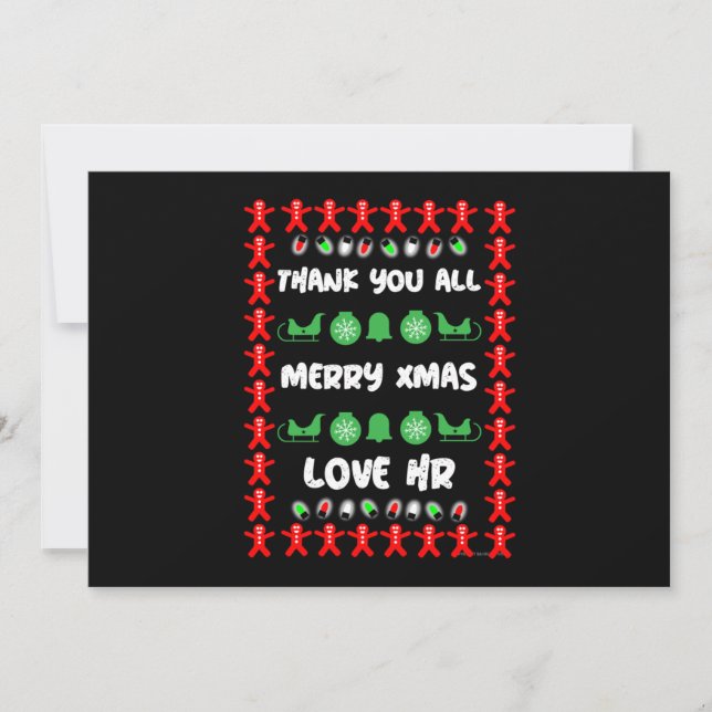 Corporate HR Christmas Gifts  Holiday Card (Front)
