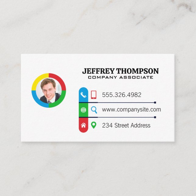 Corporate Info Template | Business Professional Card (Front)