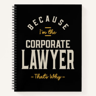 Corporate Lawyer Job Title Profession Notebook