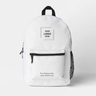 Corporate   Logo Business Minimalist White Printed Backpack