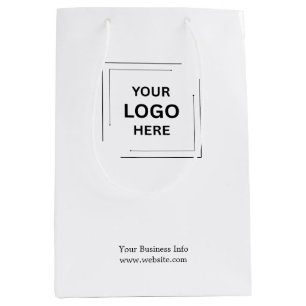 Corporate Logo   Business Modern Minimalist Medium Gift Bag