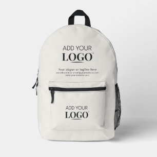 Corporate Logo Business Promotional Modern White Printed Backpack