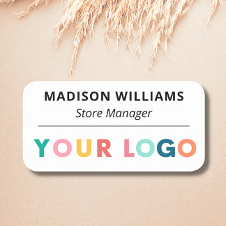 Corporate Logo Custom Employee Professional Name Tag