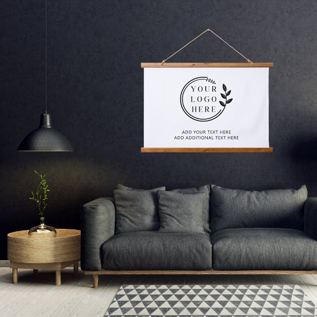Corporate Logo Image Photo Picture DIY Text Hanging Tapestry (Creator Uploaded)