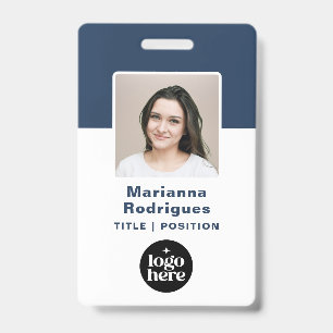 Corporate Logo Photo Custom Employee ID Badge