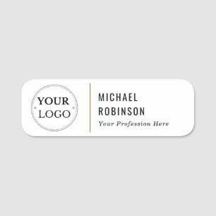 Corporate Logo Professional Employee Name Tag