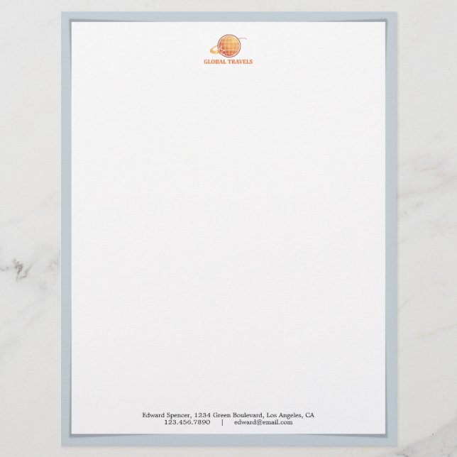 Corporate Logo Shadow Letterhead (Front)