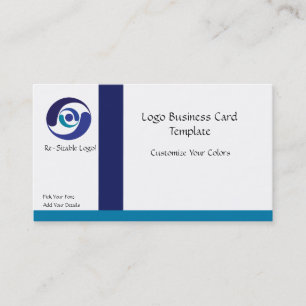 Corporate Logo - Simple Blue Logo Business Card