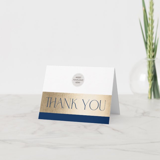 CORPORATE LOGO thank you business navy gold (Front)