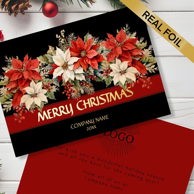 Corporate Merry Christmas  Foil Holiday Card (Corporate Merry Christmas Foil Holiday Card.)