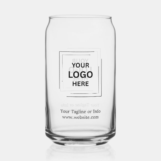 Corporate Minimalist Can Glass Gift Design (Front)