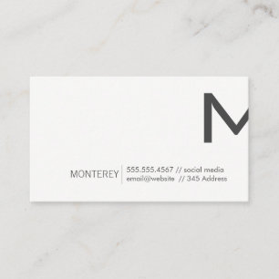 Corporate Monogram Split (Dark Grey) Business Card