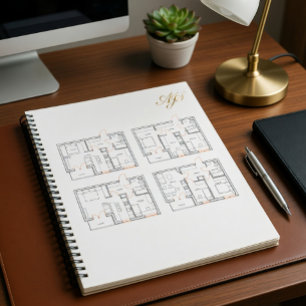 Corporate Notebook with Blueprint
