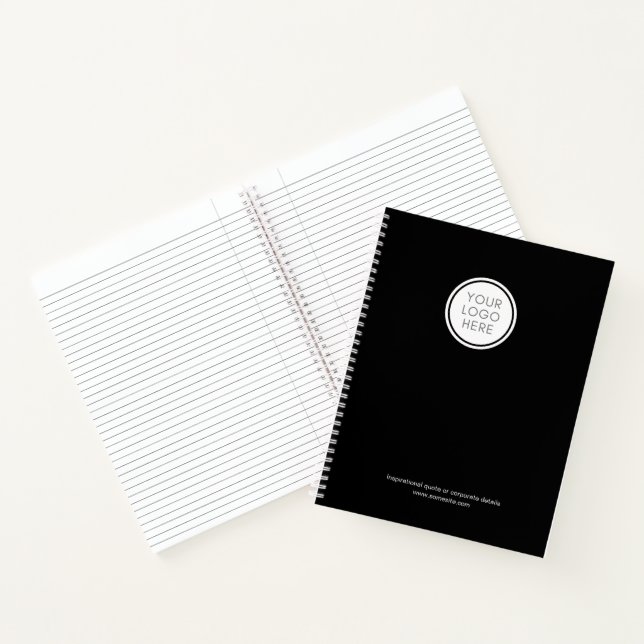Corporate Notebook with logo and business info (Inside)