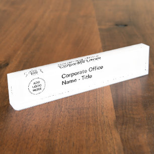 Corporate office Staff Logo Template Nameplate
