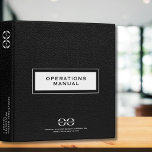 Corporate Operations Procedures Manual Binder<br><div class="desc">Keep your company's operations running smoothly with this sleek and professional Corporate Operations & Procedures Manual binder. The black leather print cover provides a sophisticated look and the 3 ring design allows for easy organization and customization of your manual. The perfect addition to any office or workplace.</div>