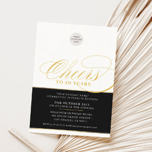 CORPORATE PARTY elegant business cheers gold black Invitation