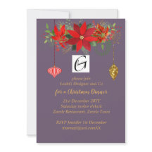 Corporate Poinsettia Christmas Mauve Gold ADD LOGO