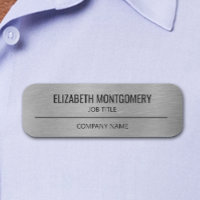 Corporate Professional Employee Faux Silver