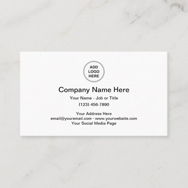 Corporate Professional Logo Template Business Card (Front)