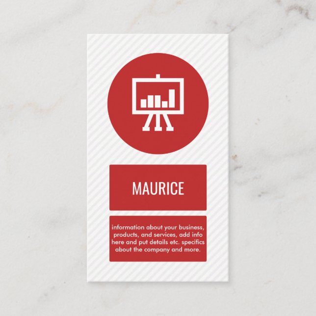 Corporate Professional / Red Business Card (Front)