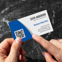 Corporate QR Code Logo - Modern Stylish Navy Blue