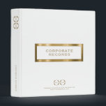 Corporate Record Book Binder<br><div class="desc">Corporate Record Book Binder designed for storing corporate documents and records. Ideal for corporate records, documents, financials, bookkeeping, creating corporate compliance kits, creating a corporate record book for LLC, S Corp and more. Designed with a horizontal logo banner image (2560 x 1440 px), you can customize by changing the text...</div>