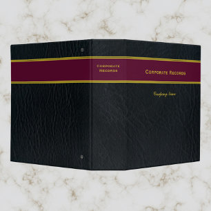Corporate Records with Custom Name binder
