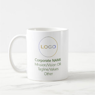 Corporate Round Logo Branded Promo Forest Green Coffee Mug