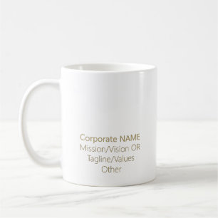 Corporate Round Logo Branding Promo Antique Gold Coffee Mug