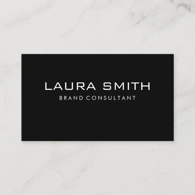 Corporate Simple | Black / Grey Business Card (Front)