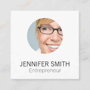 Corporate Sleek (Black / White) Square Business Card