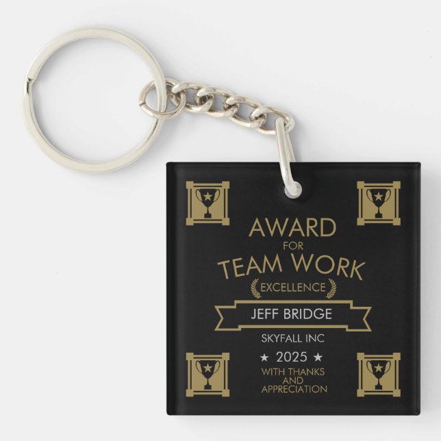 Corporate Staff Award Keychain (Front)