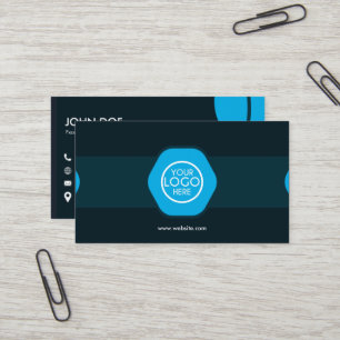 Corporate Teal Black Professional Business Card