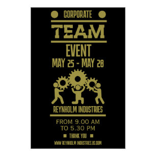Corporate Team Building Day Poster