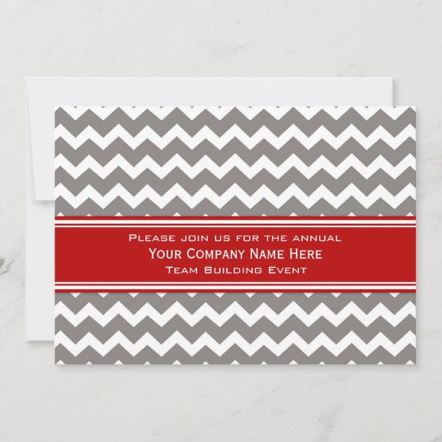 Corporate Team Building Event Invitation Grey (Front)