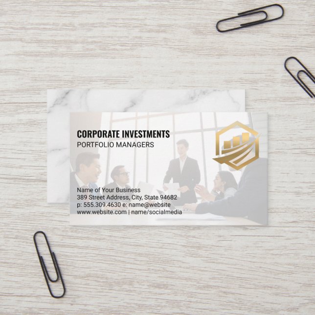 Corporate Team Meeting Business Card (Front/Back In Situ)
