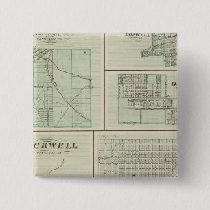 Corporate Town of Fowler, Benton Co 2 Inch Square Button