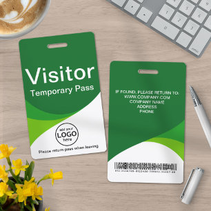 Corporate Visitor Pass ID with custom badge