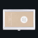 Corporate with logo and business info business card holder<br><div class="desc">Make this Corporate design with logo and business info your own. A template in a modern minimalist style which can be easily updated with your company logo and company slogan or info. If you need any help personalizing this product, please contact me using the message button and I'll be happy...</div>